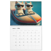 Catitude on the Water Grappig Cool Cats Boating Kalender (Mar 2026)