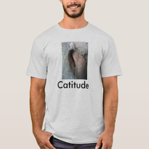 Catitude/pic van de Kat de T-shirt van het Man