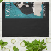 Catitude Tuxedo Cat Coffee Company Funny Tuxedo Theedoek (Gevouwen)