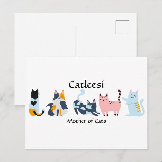 Catleesi, Kattenmoeder Briefkaart (Voorkant / Achterkant)