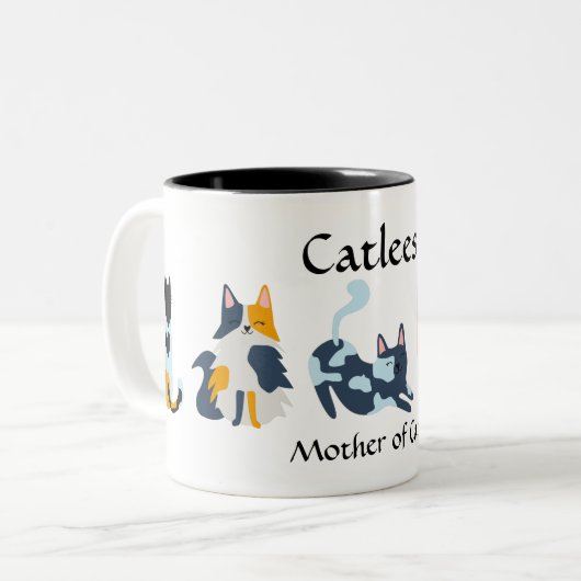Catleesi, Kattenmoeder Tweekleurige Koffiemok (Voorkant links)