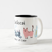Catleesi, Moeder van Katten Tweekleurige Koffiemok (Voorkant rechts)