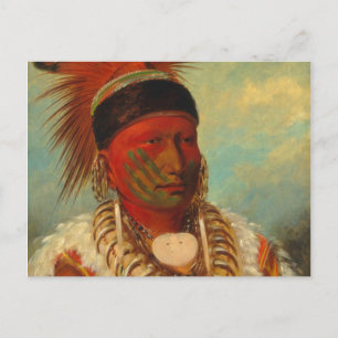 Catlin - De Witte Wolk, opperhoofd van de Iowas Briefkaart