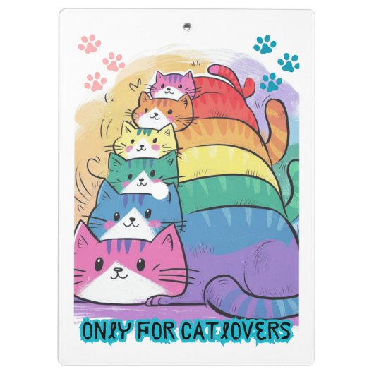 Catlovers stapel katten klembord (Achterkant)