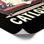 Catloween Ghost Halloween Poster (Hoek)
