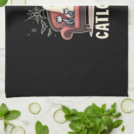Catloween Ghost Halloween Theedoek (Gevouwen)