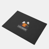 Catloween Grappig Halloween Kat Geest Pompoen Ontw Deurmat (Schuin)