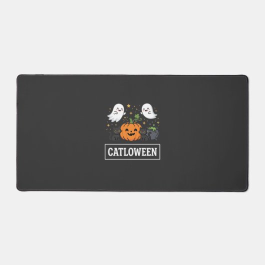 Catloween Mooie Spookkat Halloween Ontwerp_1 Bureaumat (Voorkant)