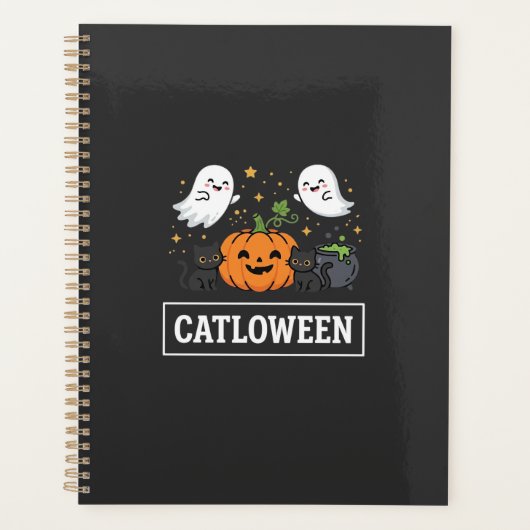 Catloween Mooie Spookkat Halloween Ontwerp_1 Planner (Voorkant)