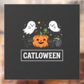 Catloween Mooie Spookkat Halloween Ontwerp_1 Raamsticker (Vel 2)