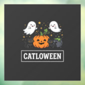 Catloween Mooie Spookkat Halloween Ontwerp_1 Raamsticker (Vel 3)