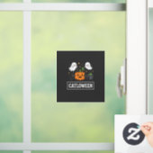 Catloween Mooie Spookkat Halloween Ontwerp_1 Raamsticker (Huis)