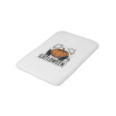 Catloween Zwarte Kat Geest Halloween Vector Ontwer Badmat (Gekanteld)