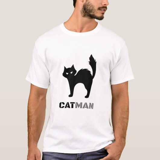 CatMan – Funny Cool Cat T-Shirt for Pet Lovers (Voorkant)
