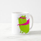 Catman Green Koffiemok (Voorkant rechts)