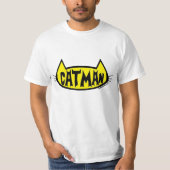 "CATMAN" Kat Hoofd Mannen Kat Lover T-shirt (Voorkant)