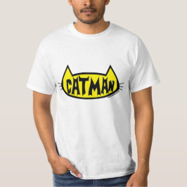 "CATMAN" Kat Hoofd Mannen Kat Lover T-shirt