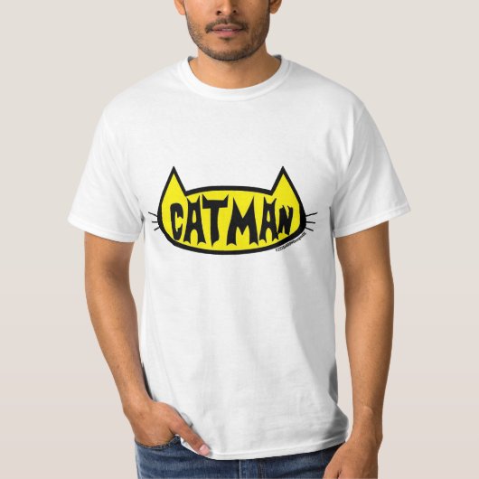 "CATMAN" Kat Hoofd Mannen Kat Lover T-shirt (Voorkant)