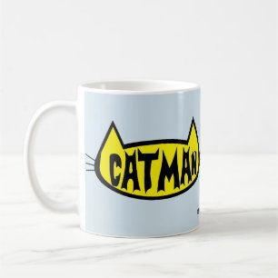 "CATMAN" MANNEN CAT LOVER RETRO LOGO KOFFIEMOK