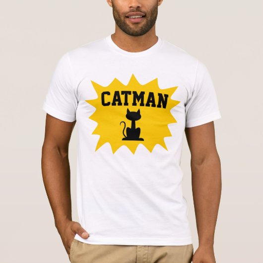 CATMAN Mannen Cat T-Shirts (Voorkant)