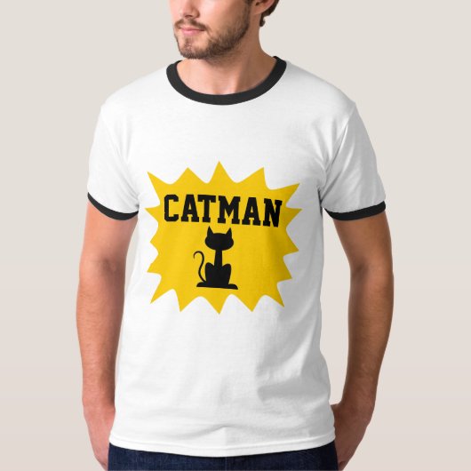 CATMAN Mannen Cat T-Shirts (Voorkant)