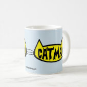 "CATMAN" MENS KATTENLIEFHEBER RETRO LOGO KOFFIEMOK (Voorkant rechts)