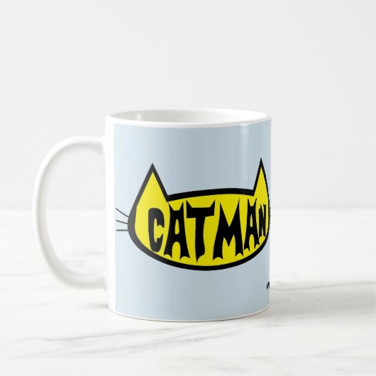 "CATMAN" MENS KATTENLIEFHEBER RETRO LOGO KOFFIEMOK (Links)