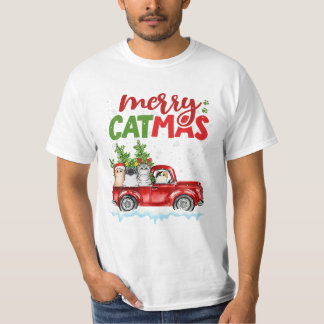Catmas Riding Truck Kat Mam Kat T-shirt