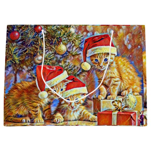 catmass tree groot cadeauzakje (Voorkant)