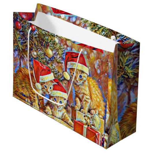 catmass tree groot cadeauzakje (Voorkant Gekanteld)