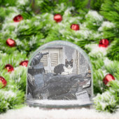 CatMobile/cat on motorcycle seat Sneeuwbol (Kerstmis)