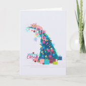 Catmus Tree-kerstkaart Bedankkaart (Voorkant)