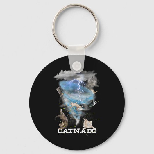 Catnado Funny Beste Graphic Schattigee Kattenliefh Sleutelhanger (Voorkant)