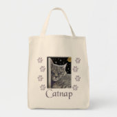 Catnap Grey Tabby Kat voor Pet Lover Tote Bag (Voorkant)