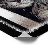 Catnap schilderen voor kattendeksels op zwart poster (Hoek)