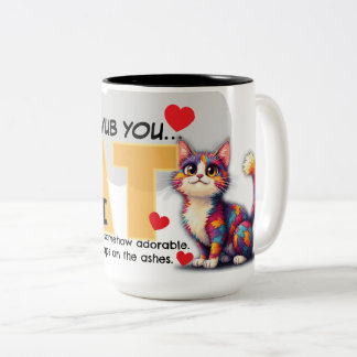 CatNapalm | Lubs You Chaos Posse Mug Tweekleurige Koffiemok