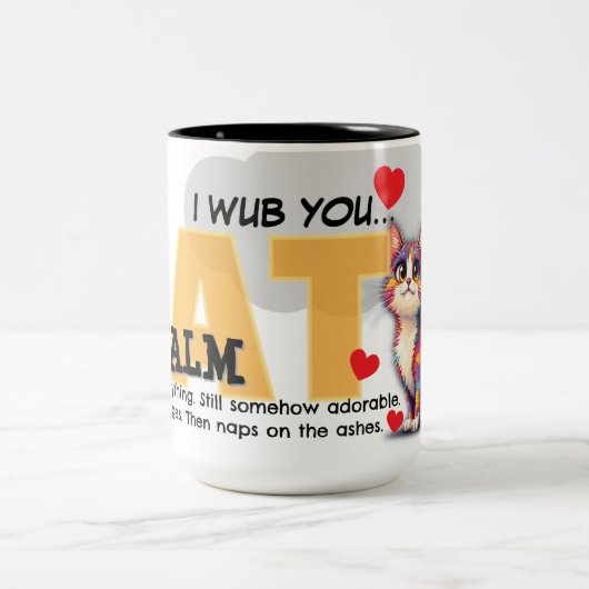 CatNapalm | Lubs You Chaos Posse Mug Tweekleurige Koffiemok (Center)