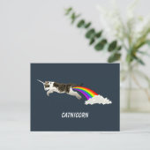 Catnicorn - I Poop Rainbow Briefkaart (Staand voorkant)