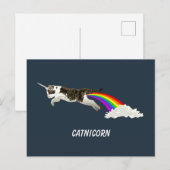 Catnicorn - I Poop Rainbow Briefkaart (Voorkant / Achterkant)