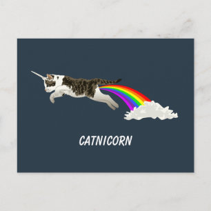 Catnicorn - I Poop Rainbow Briefkaart
