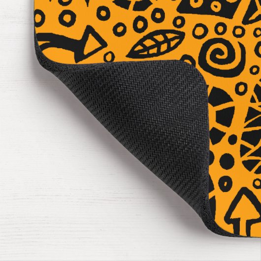 Catnip Dreams - Zwart op Oranje FF9900 Muismat (Hoek)