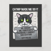 Catnip liet me het grappige kat van de politie doe briefkaart (Voorkant)