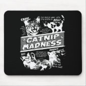 Catnip Madness Cute Kitten Funny Cat Pet Humor  Muismat (Voorkant)