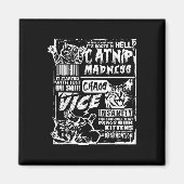 Catnip Madness Grappige kattencadeaus voor kattenl Magneet (Voorkant)