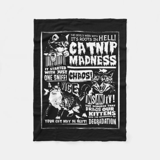 Catnip Madness Leuke Kitten Kat Lover Gift Voor Ka Fleece Deken (Voorkant)