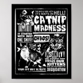 Catnip Madness Leuke Kitten Kat Lover Gift Voor Ka Poster (Voorkant)