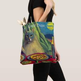 Catnip Pizza ( 2 gezichten) : Tote Bag