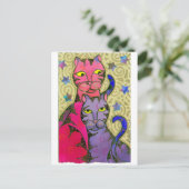 CatNStars Briefkaart (Staand voorkant)