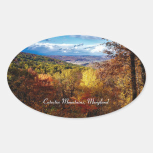 Catoctin-bergen, Maryland Ovale Sticker