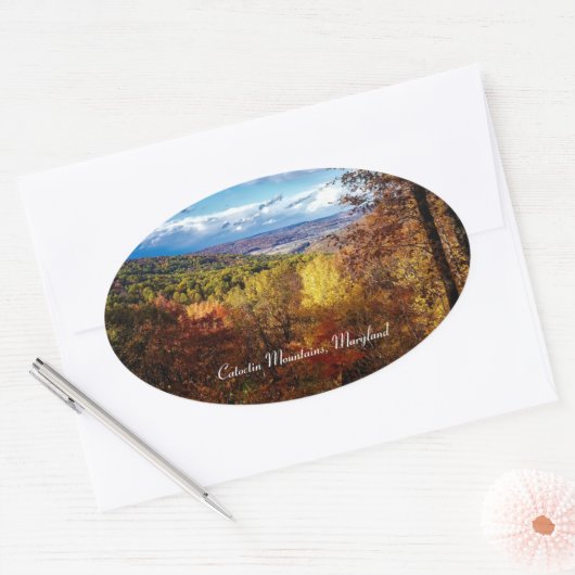 Catoctin Mountains, Maryland Ovale Sticker (Envelop)